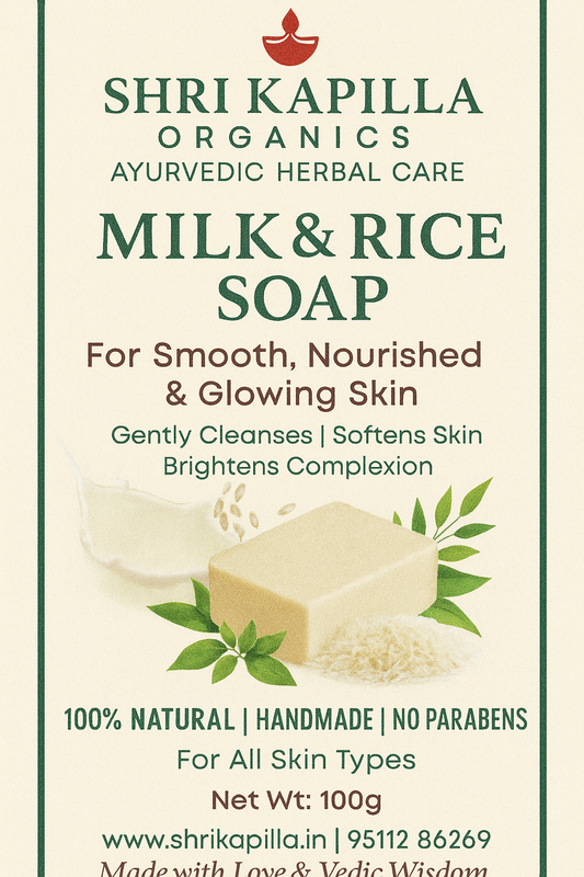 Rice & Milk (Rice Water) Natural Soap (100g) – Gentle Cleansing • Daily Use