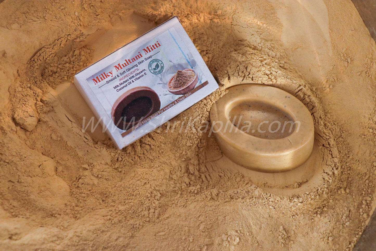 Milk & Multani Mitti Natural Soap (100g) Deep Cleansing • Oil Control • Daily Use