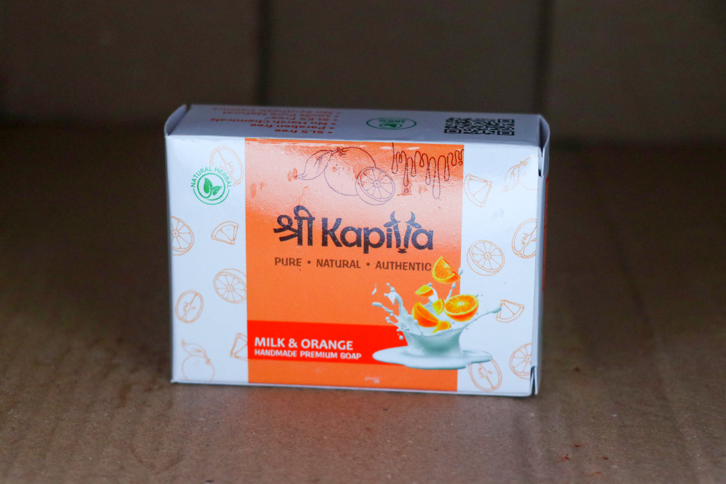 Milk & Orange Natural Soap (100g) – Fresh Citrus Feel • Daily Use