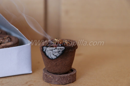 Gober Guggal Dhoop Cups | Cow Dung & Guggal Based Natural Dhoop Cups | For Puja, Meditation & Spiritual Use
