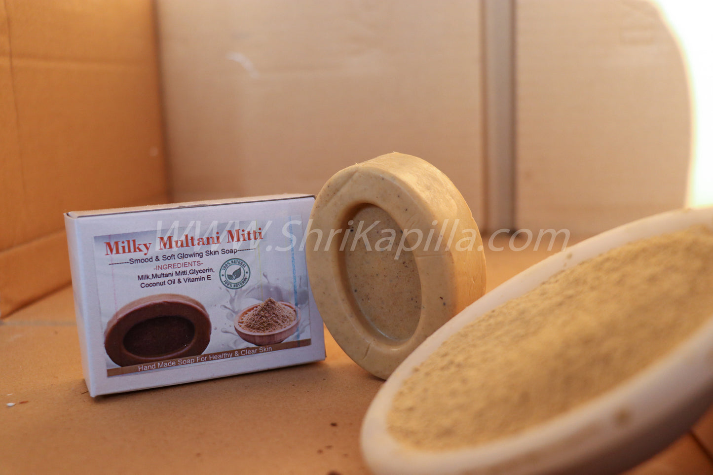 Milk & Multani Mitti Natural Soap (100g) Deep Cleansing • Oil Control • Daily Use