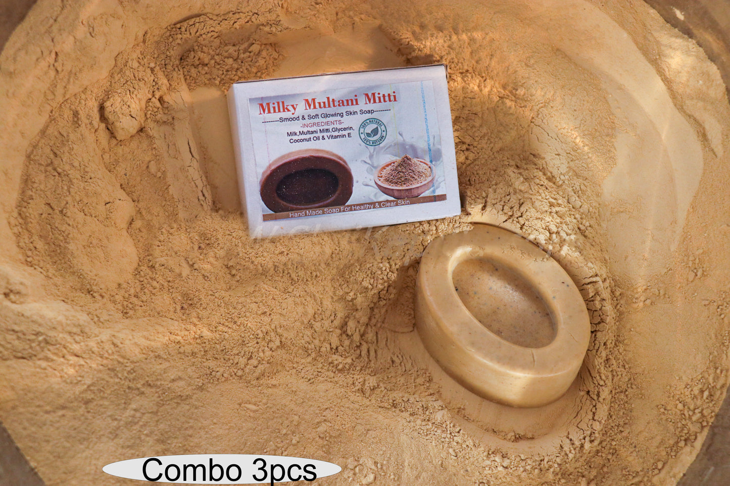 Milk & Multani Mitti Natural Soap (100g) Deep Cleansing • Oil Control • Daily Use