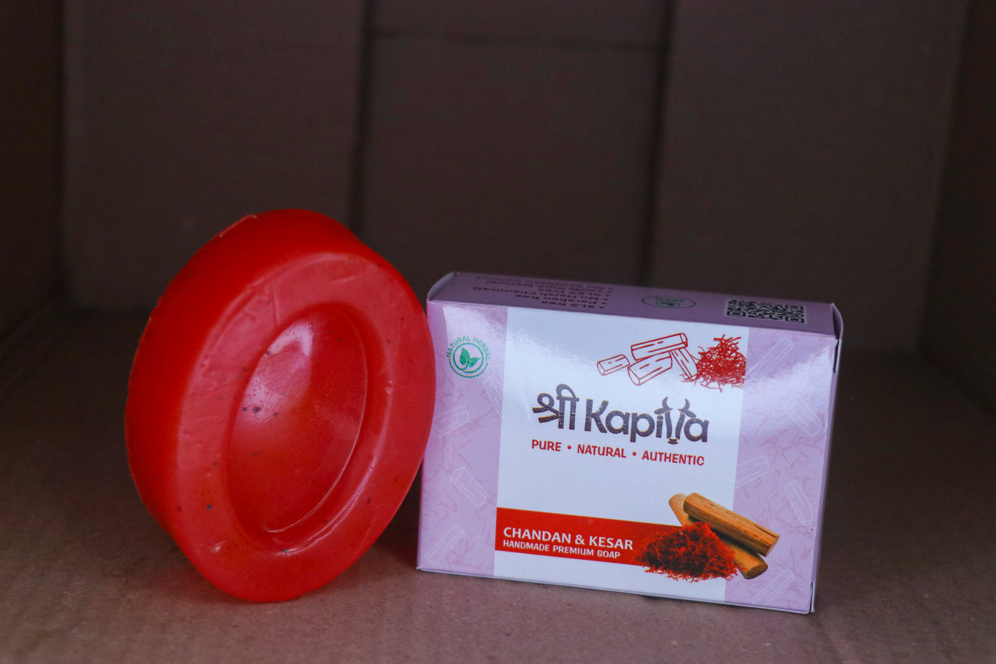 Chandan & Kesar Natural Soap (100g) – Premium Ayurvedic Care • Daily Use