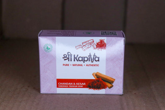 Chandan & Kesar Natural Soap (100g) – Premium Ayurvedic Care • Daily Use