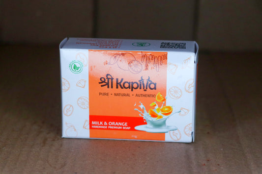 Milk & Orange Natural Soap (100g) – Fresh Citrus Feel • Daily Use