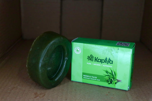 Neem & Tulsi Natural Soap (100g) – Purifying • Fresh Skin • Daily Use